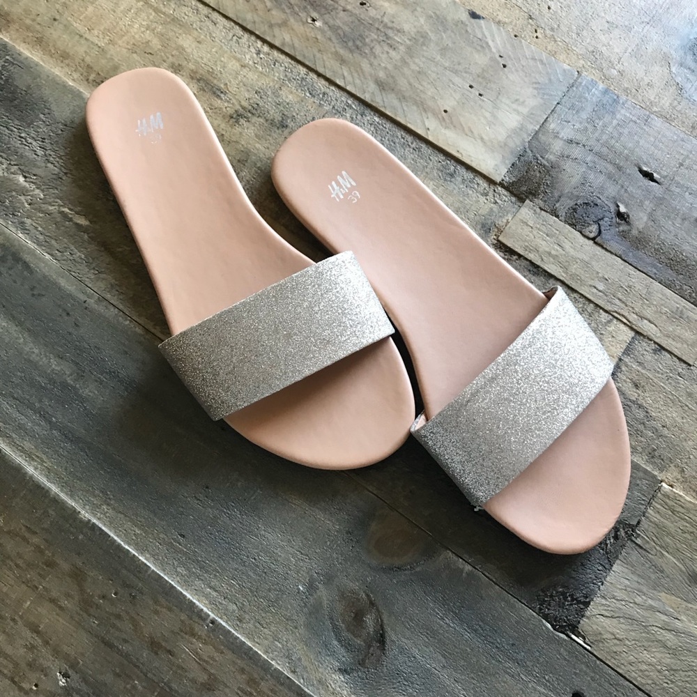H&M Gold Glitter Sandals
